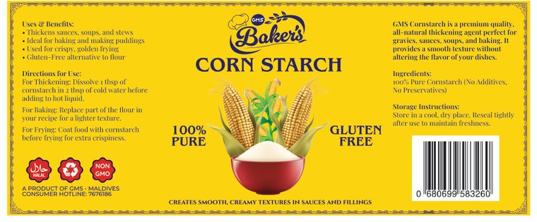 Corn Starch &mdash; packaging