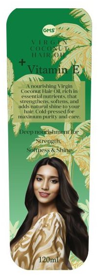 Virgin Coconut Hair Oil &mdash; bottle design